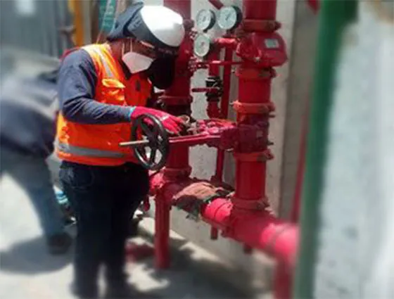 sistema de agua contra incendio